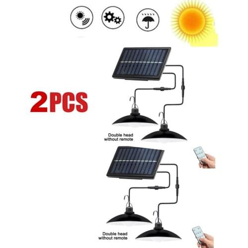 2pcs Retro Lampshade Solar Pendant Chandelier solar Light Wall Lamp For Outdoor Yard Garden Lamps Lights Waterproof Security Yar