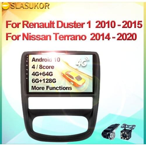 6+128G Android Auto For Renault Duster 2010 - 2015 For Nissan Terrano 2014 - 2020 Multimedia Video Car Radio Navigation GPS DVD
