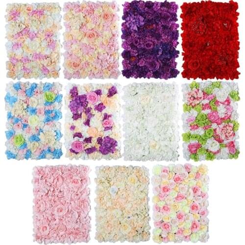 60x40cm Artificial Flower Wall Backdrop Decoration Road Lead Hydrangea Peony Rose Romantic Wedding Arch Pavilion Corners Decor