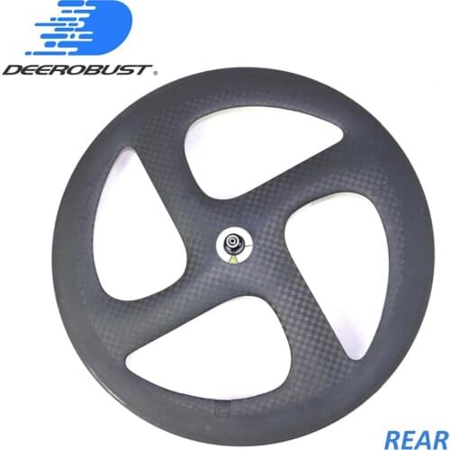 700C Four Spokes 50 - 85 REAR Wheel CLINCHER/TUBULAR 3K + 12K 4 Spokes Road/Track/Fixed Gear/Triathlon/TT Bike Carbon Wheels
