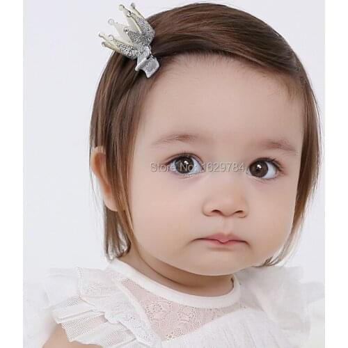 Boutique 15pcs Fashion Cute Glitter 3D Cutouts Crown Hairpins Solid Kawaii Gemstone Hair Clips Hair Accessories Headwear