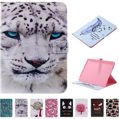 3D Feather Print PU Leather Case For Samsung Galaxy Tab A 8.0 2019 with S-Pen SM-P200 SM-P205 Cover With Card Slot Case + Gift