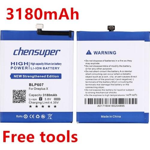 Chensuper new 3180mAh BLP607 For Oneplus X One Plus X Mobile Phone Battery+Tracking Number