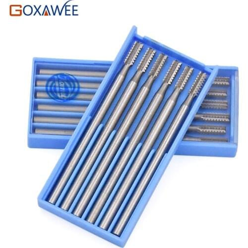 Cylinder 36# Steel Burs Rotary Tools for carving Nuts 009#014# 018# 023# For Dremel Accessories Tools Mini Drill Power Tools