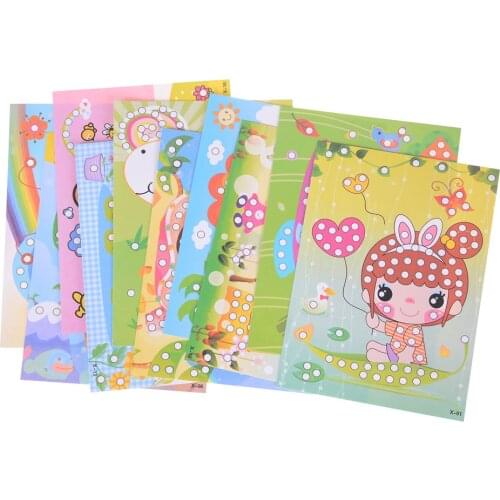 Baby Kid DIY Diamond Sticker Handmade Crysta Paste Painting Mosaic Puzzle Toys Educational Puzzle Gift New Arrival