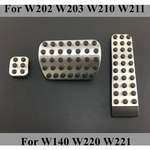 For Mercedes Benz C E S Class W202 W203 1993-2007 W210 W211 W140 W220 W221 Gas Fuel Brake Foot Pedal Pad Plate Kit Set AT MT