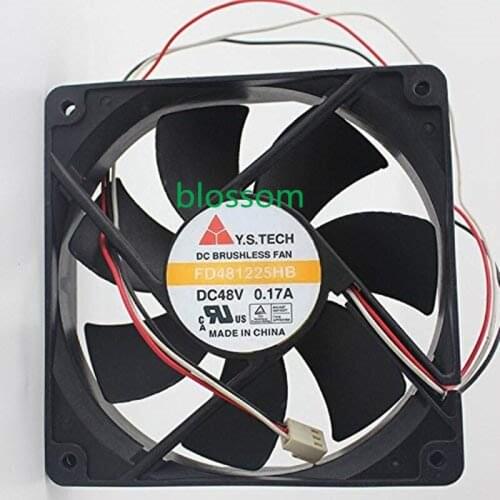 FD481225HB 12025 12CM 48V 0.17A Server Fan 3wire Fan 6months Warranty