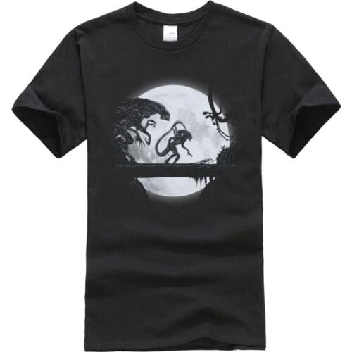 Alien vs Predator Matata Walk Moon T-Shirts Stranger Things Pure Cotton Tshirts for Men Birthday Top T Shirt 2020 Newest Clothes