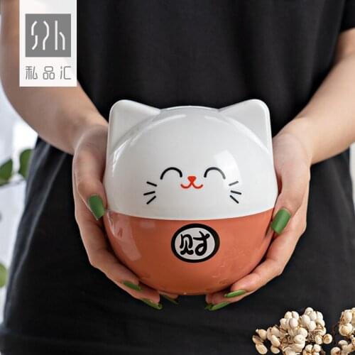 Money cat tumbler piggy bank household living room table plastic piggy bank ornaments childrens gifts crafts