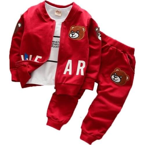 Hot style 2020 spring baby girls boys suits newborn clothing set kids Cartoons coat+ shirt + pants 3 pcs sets children suits0-4Y