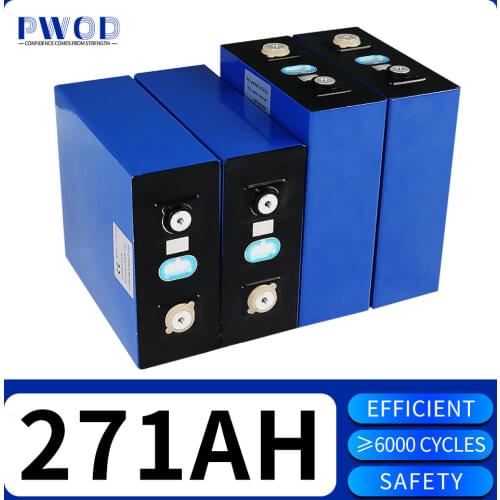 16PCS NEW 3.2V 271Ah LiFePO4 battery CATL Grade A 48V280Ah 3C Lithium Iron Phosphate battery for 12V 24V battery solar TAX FREE