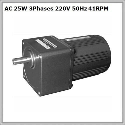 AC 25W 3 phases 220V 50Hz 41rpm gear motor