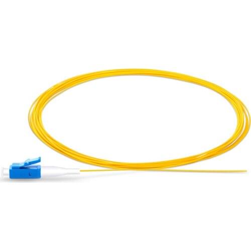 Optical Fiber Jumper Pigtail LC UPC Fiber Optic Single Mode Pigtail 1.5m Ideal for Splicing Simplex 0.9mm 9/125 Tight Buffer