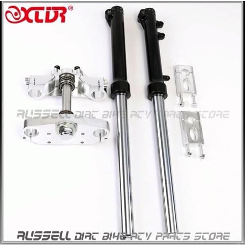 33mm Front Forks Shocks Suspension and Handlebar triple Tree clamp Bar Riser Dirt Pit Bike CRF50 50cc 70cc 110cc 125cc