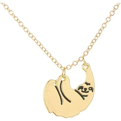 Simple Sloth Necklaces Female Pendant Necklaces