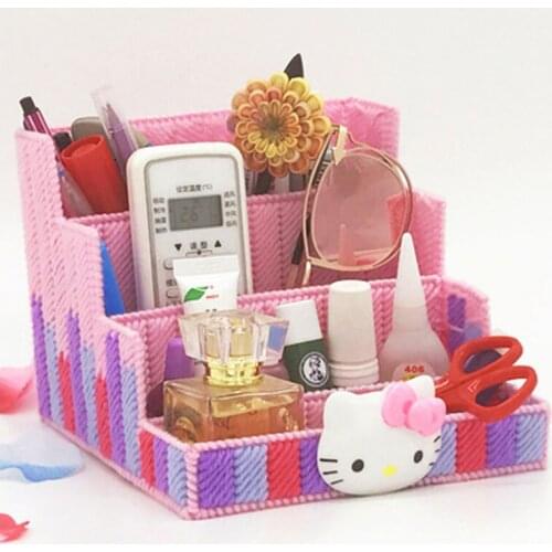 Needlework,DIY Volume tissue boxes ,Has been cut,3D three-dimensional cross stitch ,storage box ,Kitty Storage Box NO.02