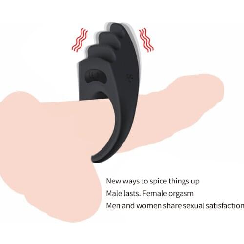 Sex Toys Vibration USB Charging Silicone Delay JJ Locking Ring Set Male and Female Couple Supplies Male Delayed Sex