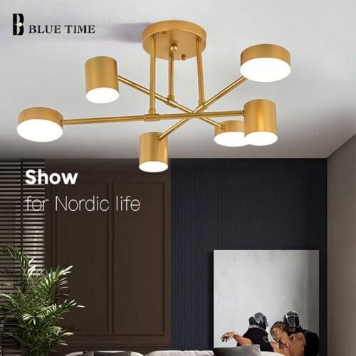 Modern Led Chandelier Home Luxury Black&Gold Ceiling Chandelier Lamp for Living room Bedroom Dining room Kitchen Light Fixtures
