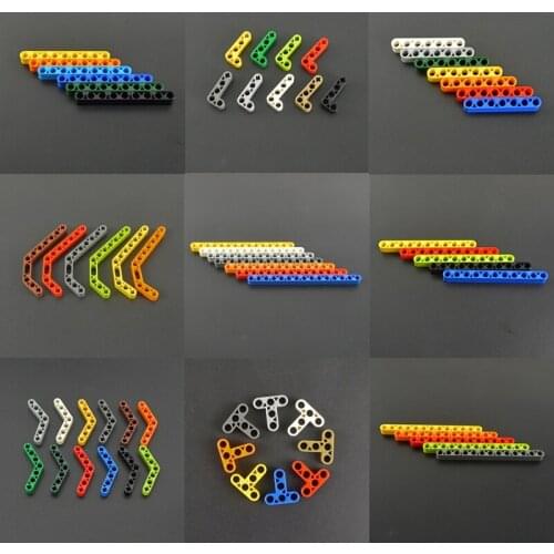 Technical accessory Bulk Brick Beam Axle Connector Colorful Studded Long Beam MOC Multiple size Technology Parts Building Blocks