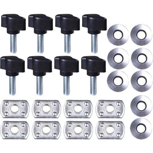 Universal Hard Top Quick Removal Fastener Thumb Screw and Nut Kit Compatible for 1995-2017 Jeep Wrangler YJ TJ JK JKU Sports Sah