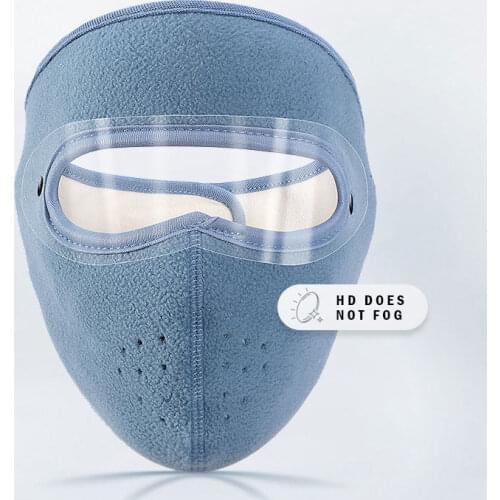 Thickened Warm Face guard Autumn and Winter Outdoor Masked Hat Suede Riding Windproof GOGGLES ANTI FOG Mask