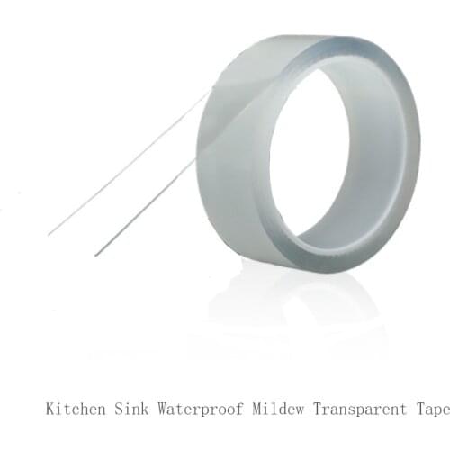 Kitchen Sink Waterproof Mildew Strong Self-adhesive Transparent Tape Self-adhesive Pool Water Seal Bathroom Toilet Crevice Strip