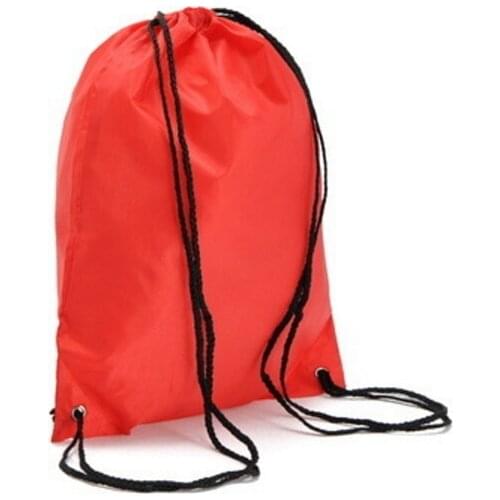 1 PC Unisex Waterproof Bags Solid Drawstring Polyster Foldable Bags Casual Sports-Shoe Towels Drawstring Bags 7 Colors