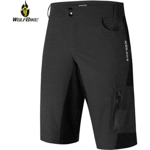 Wolfbike Summer Cycling Shorts Men Loose Fit Underwear Motorcycle Bicycle Breathable Waterproof Downhill MTB Bike Shorts
