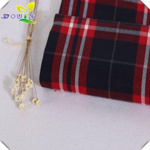 College wind womens shirt and dress fabric spot fabric spot small batch TR color fabric lattice fabric