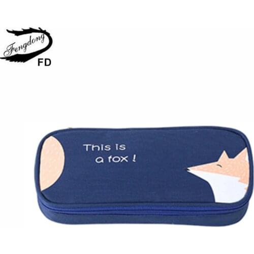 Fengdong School Stationery Pencil Bag For Boys Large Capacity Cute Animal Pen Bag Children School Pencil Case School Products