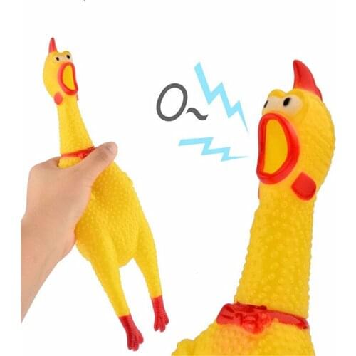 1PC Screaming Shrilling Chicken Squeeze Sound Toy Pets Dog Toys Product Shrilling Decompression Tool Vent Chicken