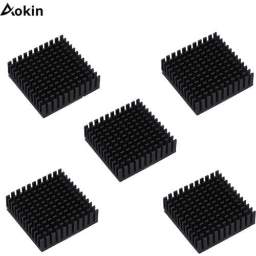 2/5Pcs 4X4X1.2cm Black Radiator Aluminum Motor Heatsink Extruded Heat Dissipation Heat Sink for 42 stepper motor 3D Print