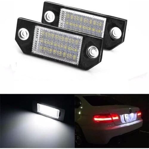 2Pcs No Error LED Number License Plate Light Lamp For Focus MK2/C-Max MK1