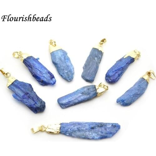 Natural Kyanite Rough Stone Strip Shape Pendants Necklace making supplies 5pc per lot