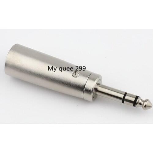 6.35 mm Dual Channel Transfer Carnong Gongtou Big Three Core Plug Carnon Head Transfer Head 6.5 Microphone Transfer