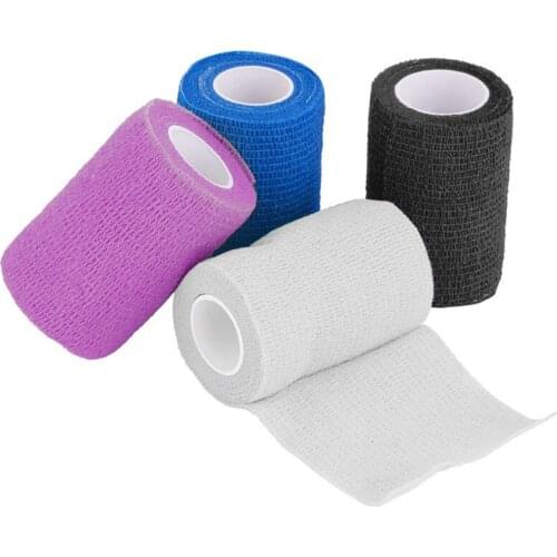 7.5cm*5m Health Care Treatment Gauze Tape Elastic Bandage camping tools survival kit First Aid Medical Self-Adhesive