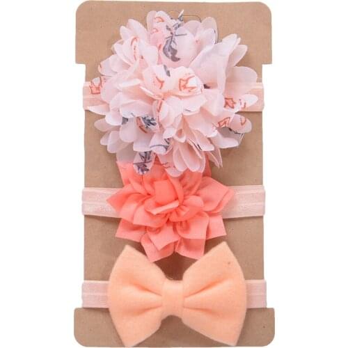 Baby Accessories 3Pcs/set Baby Girls Boys Headbands Toddler Hair Band Solid Newborn Bow Headwear Photo Props Kids Gifts