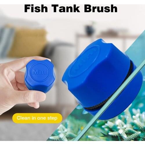 Aquarium Fish Tank Magnetic Clean Brush Glass Floating Algae Scraper Curve Glass Cleaner Scrubber Tool Window Cleaning Magnet