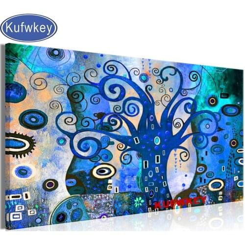 Blue Landscape Diamond Embroidery Life Tree 5d diy Diamond Painting Cross Stitch Full Drill Square Round Modaic Rhinestones Gift