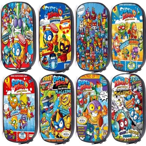 Super Zings Cosmetic Case Kids Cartoon Game Pencil Case Large Capacity Multifunction Sotrage Bags Children School Supplies