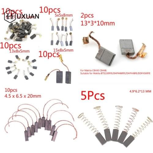 2/10Pcs Power Tool Carbon Brush Electric Hammer Angle Grinder Graphite Brush Replacement Various Size Drop Shipping