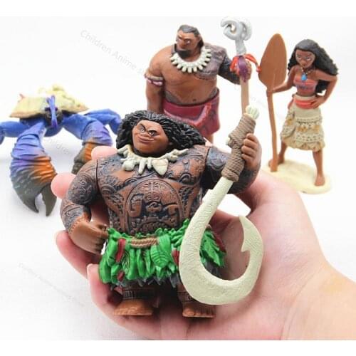 10pcs/set Disney Figures Juguetes Moana Princess Doll Toy PVC Action Figure Model Toys for Children Girls Birthday Gift 2D02