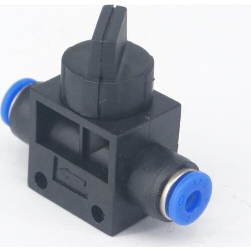 Fit Tube O/D 4mm Pneumatic Hand Shut off Valve Push In Connector Quick Release Air Fitting