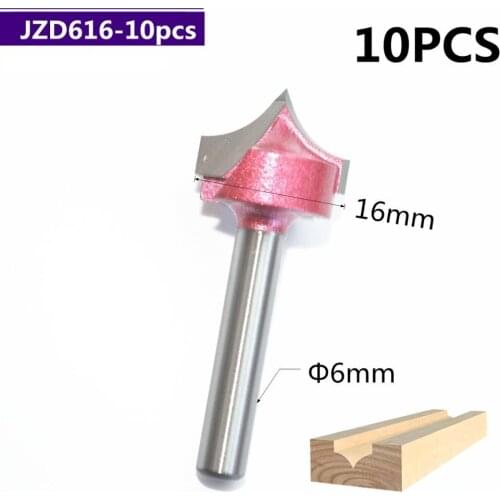 6mm*16mm-10pcs,CNC Machine Woodworking Milling Cutter,Tungsten Steel Solid carbide End Mill,Needle Nose Bit,MDF,Wood