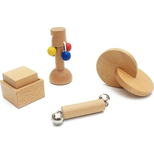 Unisex Infant Montessori Sensory Toys Wooden Toys Hand Grasping Life Pactical Toy for Toddlers Rattles 16-24 Months Years Old