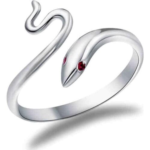Fashion Snake Shape Ring Stainless Steel Jewelry Gold Color Bague Serpent Rings for Women Cute Party Jewelry