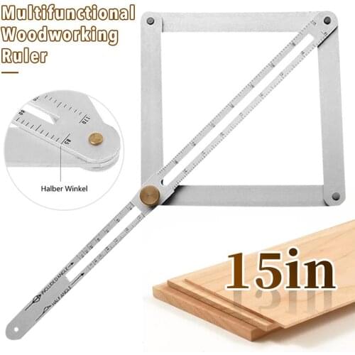 Miter Angle Measuring Ruler Multifunctional Stainless Steel Protractor Corner Angle Finder Measurement Tool For Woodworking