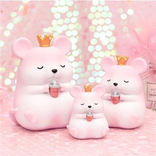 Cute Money Saving Case Piggy Bank Home Decor Children Toys Money Boxes Cartoon Animal Mouse Birthday Gift Coins Cash Storage Pot