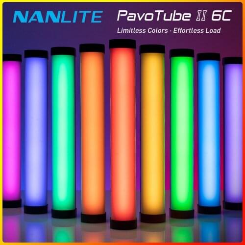 Nanguang Nanlite PavoTube II 6C LED RGB Light Tube Portable Handheld Photography Lighting Stick CCT Mode Photos Video soft light