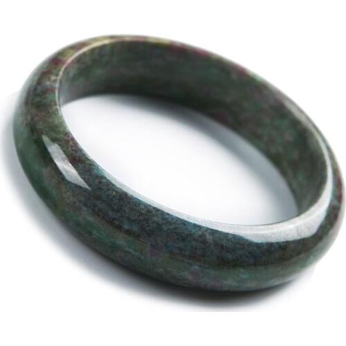 Genuine Natural Zoisite Gems Stone Fashion Woman Lady Crystal Bangle Inner Diameter 55mm